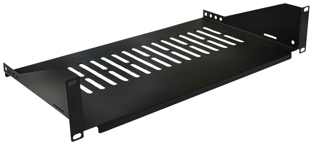 Support pour appareils 19" VALUE 2UH 440×250mm max. 15kg acier noir