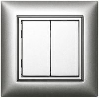 AP-RF-Taster ALADIN EnOcean EDIZIOdue, 2-fach, silber