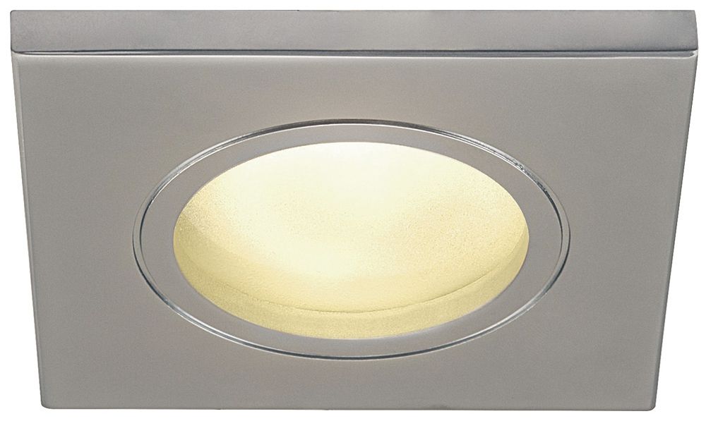 EB-Deckenleuchte SLV DOLIX OUT SQUARE GU10 50W IP65/20 EB-Ø68mm chrom matt