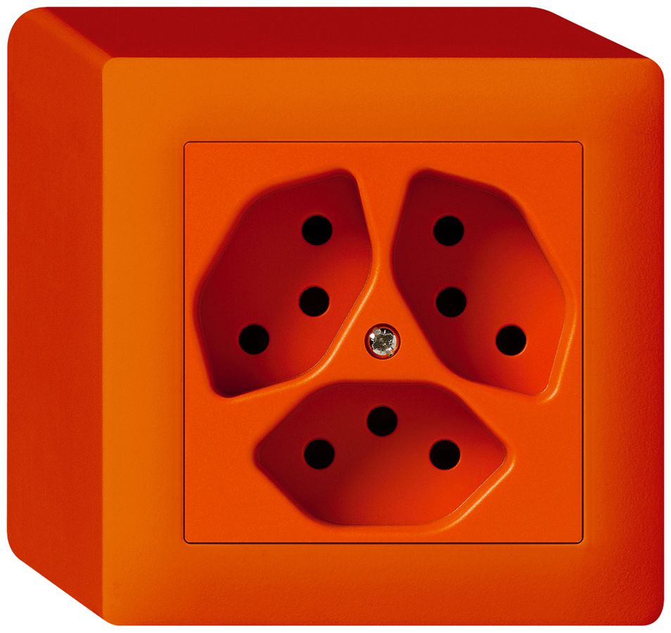 AP-Steckdose kallysto 3×T13 orange