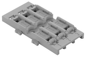 Adaptateur de fixation WAGO s.décharge d.traction 6×4mm² fixation à vis gris