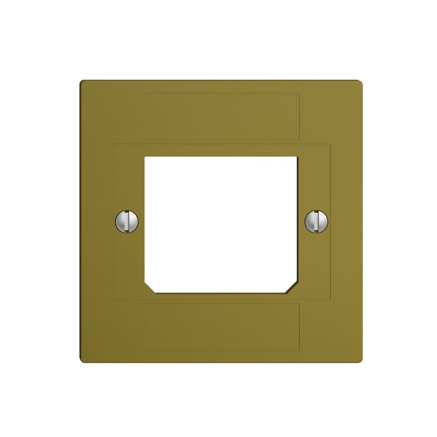 Frontplatte ITplus ADSL EDIZIOdue olive 3×RJ/1×T+T