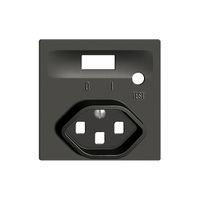 Frontset EDIZIOdue zu FI-Steckdose schwarz