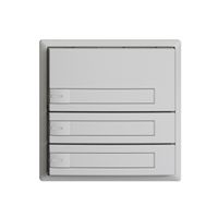 UP-Taster KNX 3-fach EDIZIOdue hellgrau RGB mit LED mit Papiereinlage