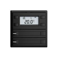 Pulsante RTH INC KNX 2×EDIZIOdue F nero, con carta+LED RGB