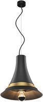 Luminaire suspendu SLV BATO 35 PD E27, 60W, Ø350×350mm, noir/laiton