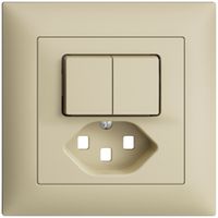 UP-Frontset EDIZIOdue T23 vanille 88×88mm für Kleinkombi