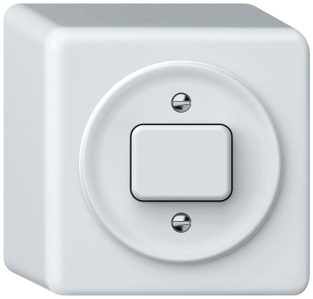 AP-Druckschalter origin Sch 6 88×88×54mm weiss