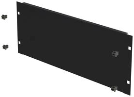 Blindplatte 19" Schnellverschluss 4HE Stahl schwarz