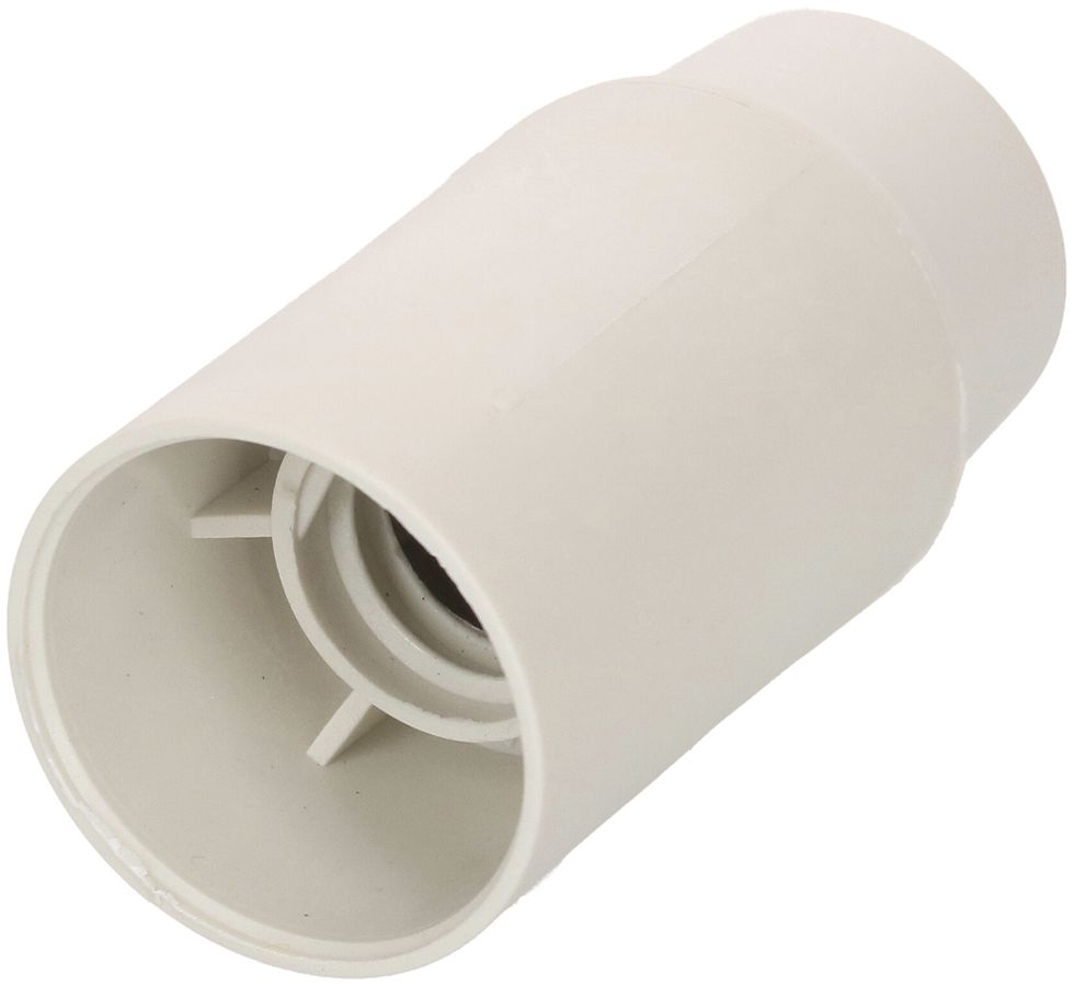 Fassung E14 Kunststoff M10×1 weiss mit Glattmantel