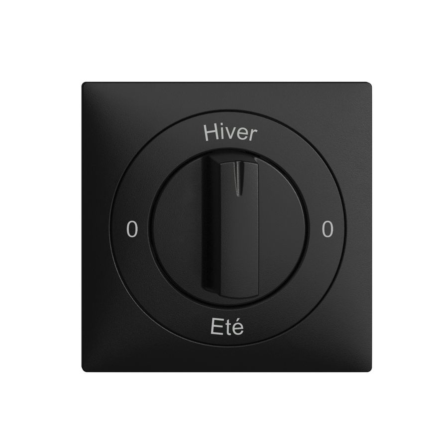 Kit front. 0-Hiver-0-Eté EDIZIOdue nero 60×60mm per interr.rot