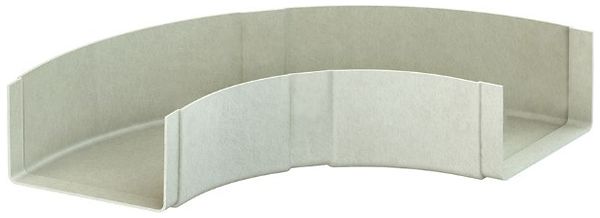 Coude horizontal Niedax KKB 90° 100×80mm rayon 100mm