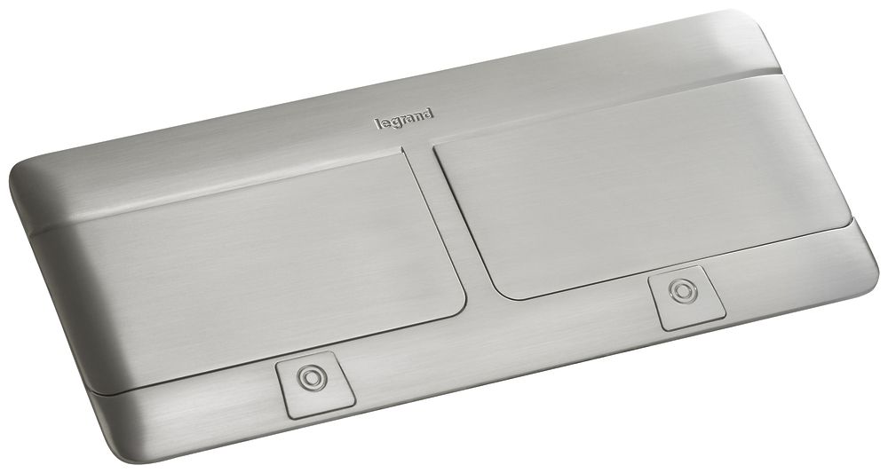 Boîte de table Legrand POP-UP, pour 2×4 modules Mosaic, 275×120mm, acier fin