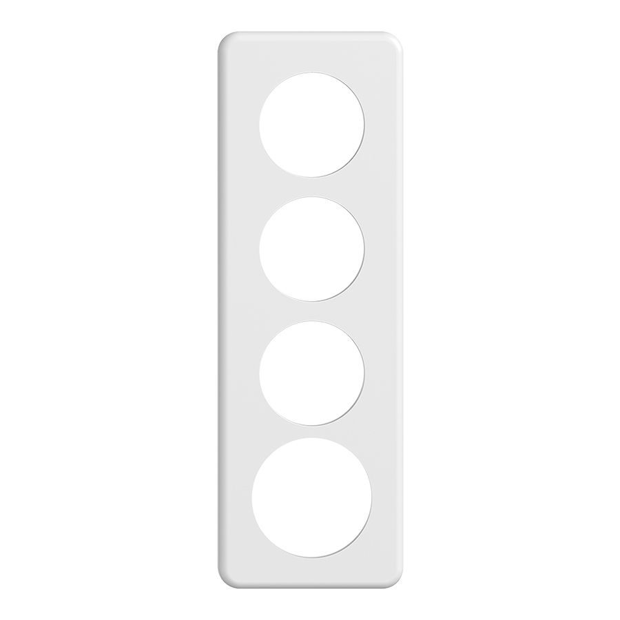 Abdeckplatte STANDARDdue 4×1 weiss 3×Ø50, 1×Ø58