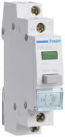 REG-Druckschalter Hager SVN 16A 230V 1 Schliesser 0 Öffner 1 Wechsler LED grün