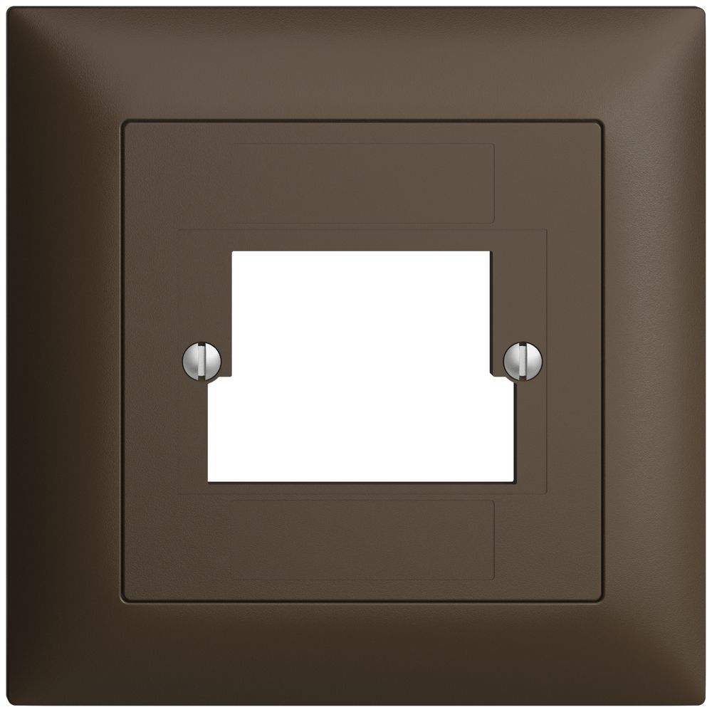 Kit frontal EDIZIOdue coffee 88×88mm 2×TT 2×RJ45