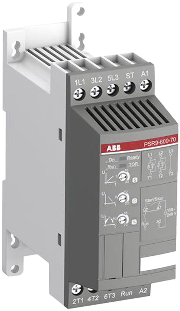 Starter progressivo ABB PSR 2.2kW/4kW (230V/400V), tensione d.com. 100…250VAC