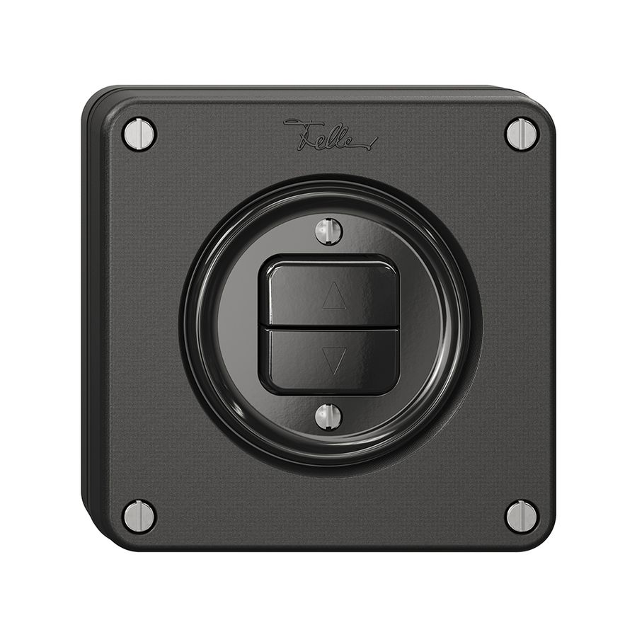 NUPU-Storentaster NEVO, 1-Kanal, Einbautiefe 18 mm, 87×87 mm, schwarz