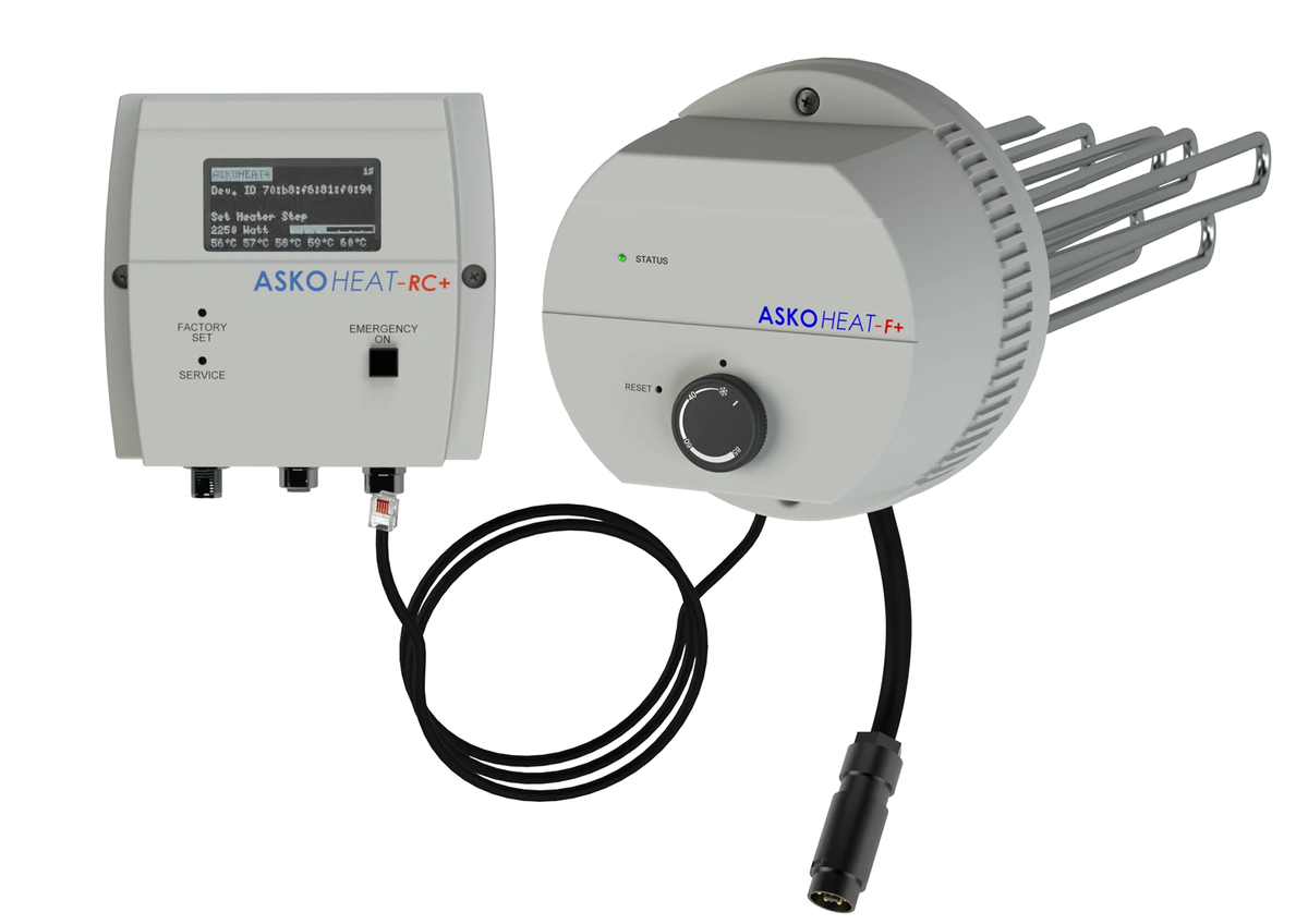 T'plongeur Askoma ASKOHEAT+ 2.0 AHF180- TI-plus-4.4, corps de chauffe à brides