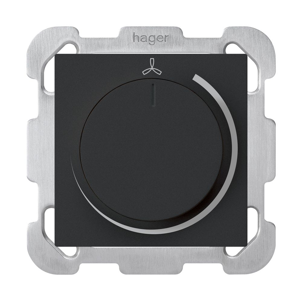 Régulateur de vitesse ENC noir kallysto 25…600VA avec plaque de fixation