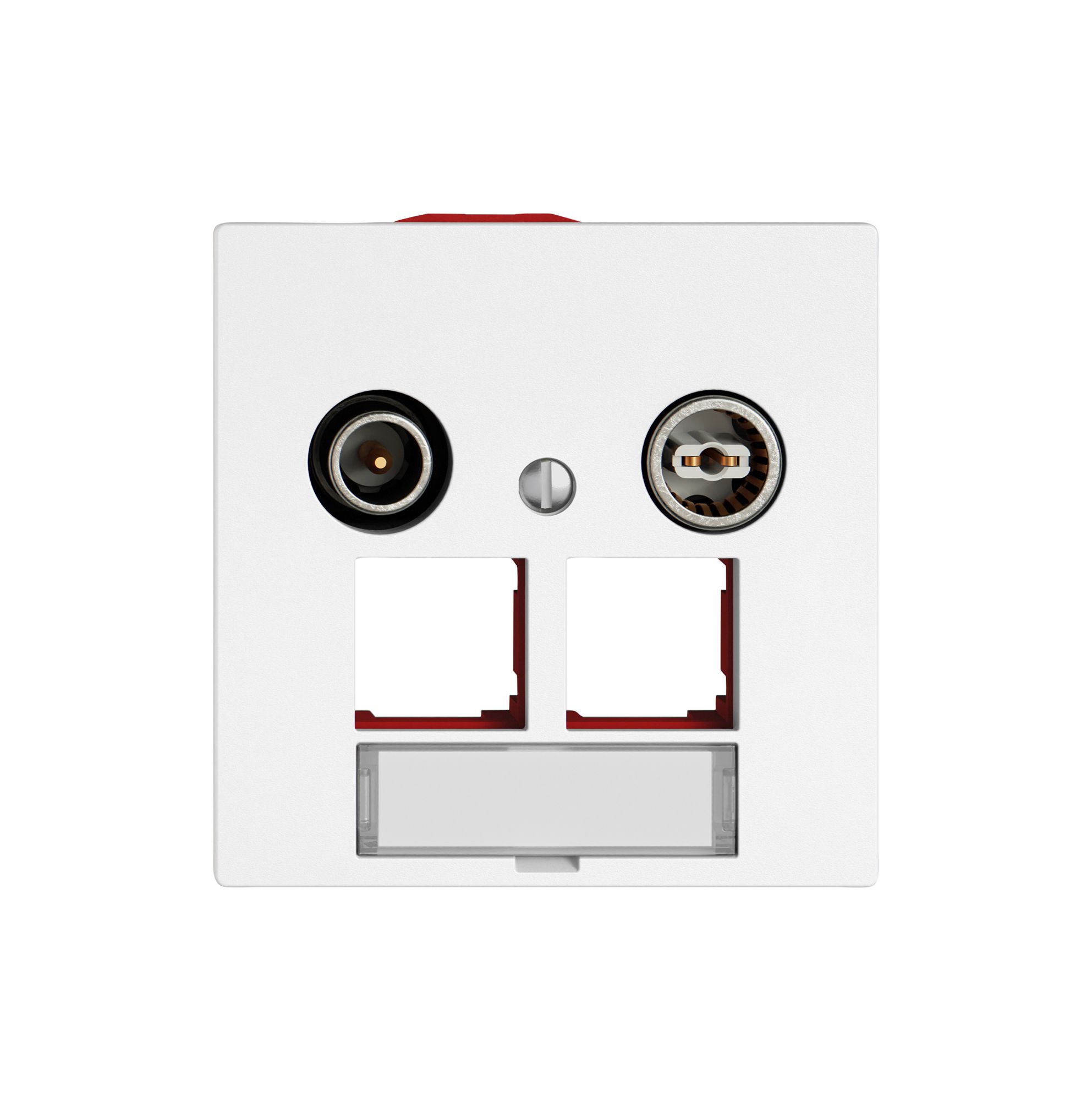 Multimediadose TV-R EDIZIO.liv SNAPFIX® EASYNET f.2×RJ45 S-One 19dB ws