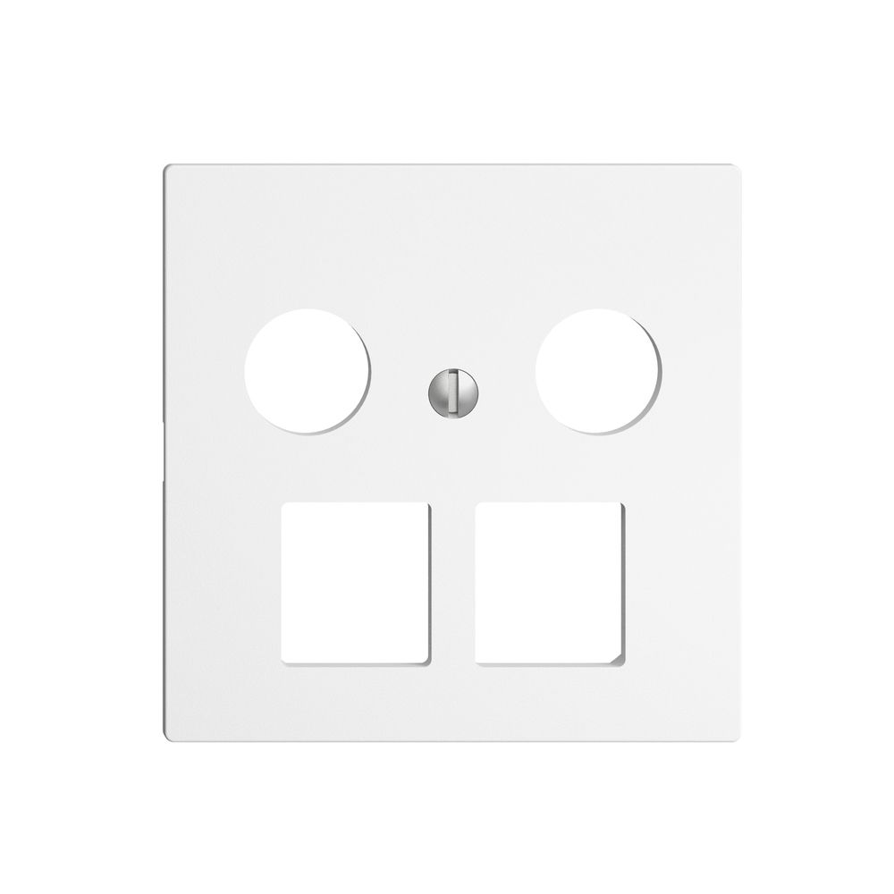 Kit de recouvrement EDIZIOdue F, p.prise multimédia, p.2×RJ45 Keystone blanc