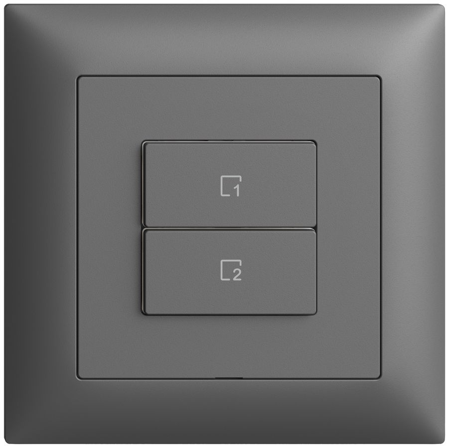 Commande pour poussoir scène ENC 2 scènes vert./2T WLAN Edue Wiser gris foncé