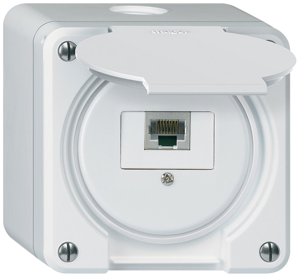 AP-Anschlussdose robusto IP55 weiss 1×RJ45/s