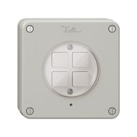 Pulsante KNX NUP 4× NEVO RGB con sensore di temperatura, grigio chiaro