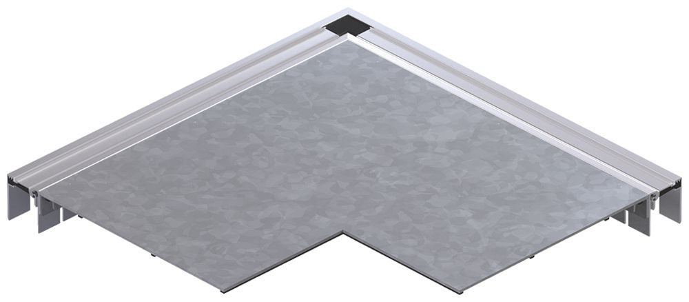 Angle plat tehalit BKB supérieur intérieur pour canal de sol 300×448×3mm