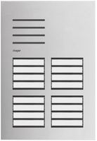 Aussenstation Audio Hager elcom.one 2-Draht für 16Wohnungen Edelstahl