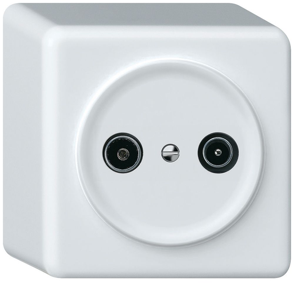 Prise antenne AP TV-R origin prise d'arrivée 4dB blanc