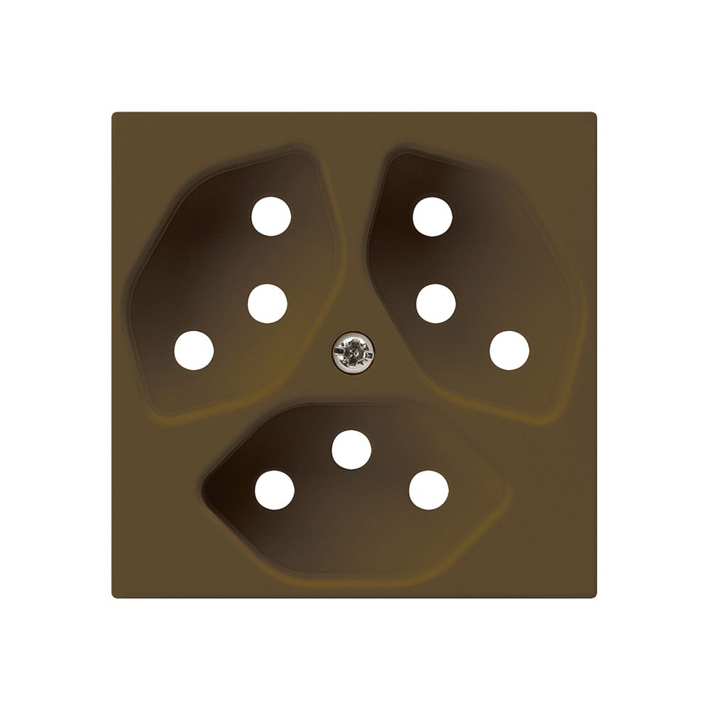 Placca frontale kallysto 3×T13 60×60mm marrone con prot. bambini