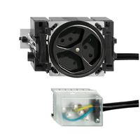 EB-Steckdose FH 3×T13 L1 schwarz 53mm für Flachkabel Powerbus