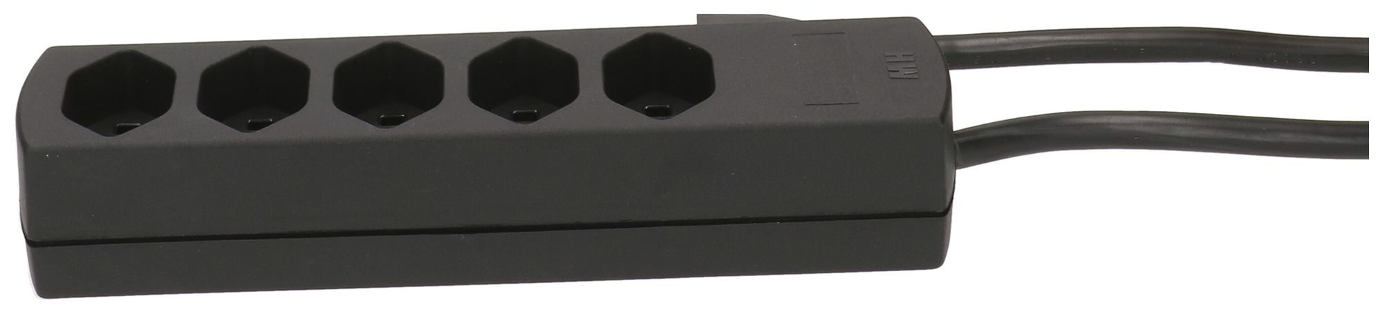 Presa multipla MAX HAURI Safety Line 16A 5×T23 nero