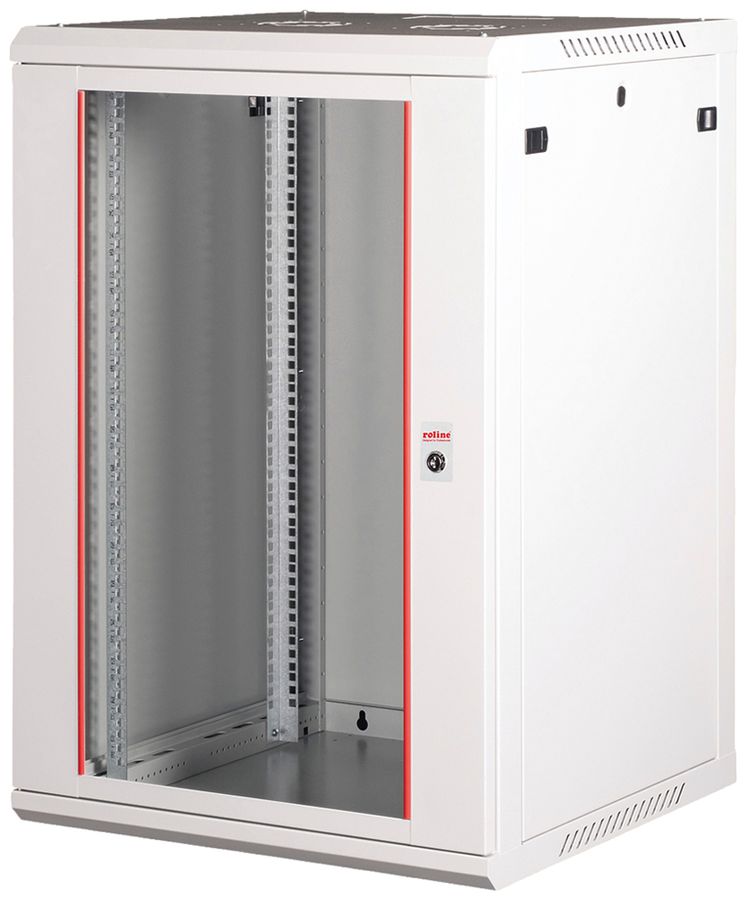 Wandgehäuse 19" ROLINE Basic Plus 600×912×600mm 18HE 1×Tür Stahl grau