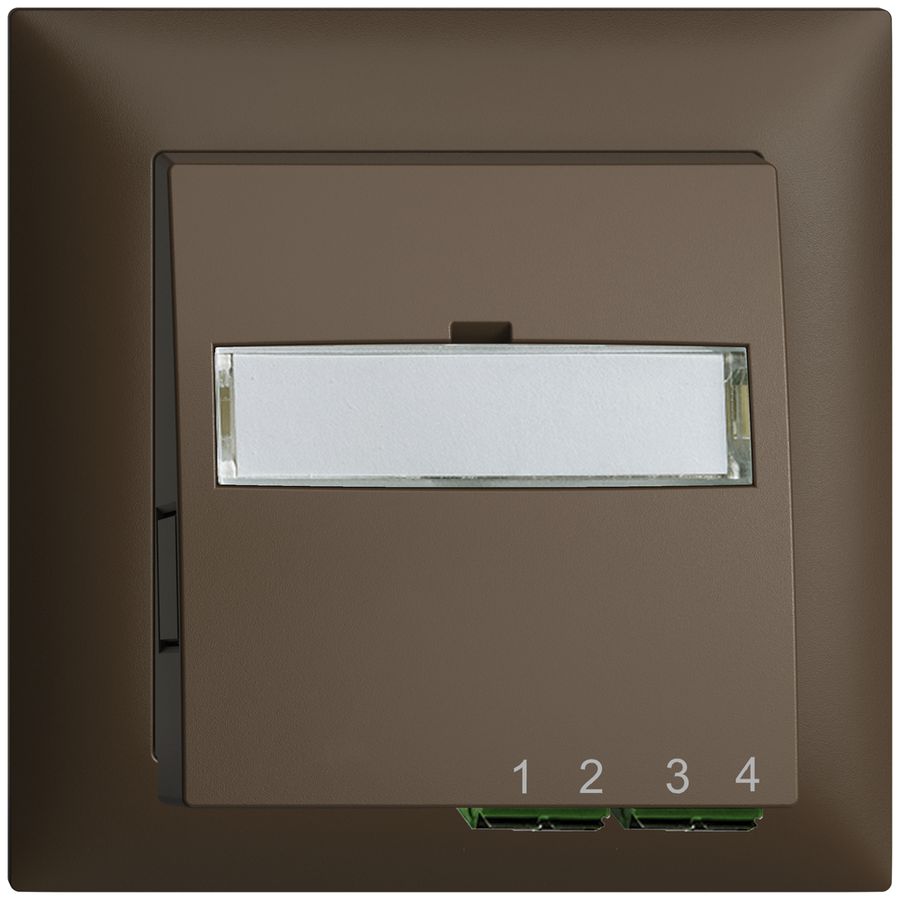 UP-Anschlussdose FTTH EDIZIOdue FH 2×LC APC Duplex FMI coffee