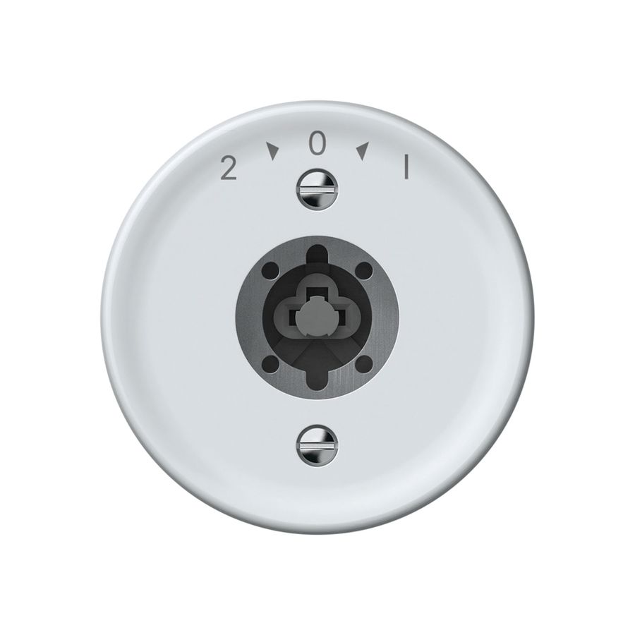 Poussoir pivotant origin sans cylindre 1P 2>0<1 10A 230V 60×60mm blanc