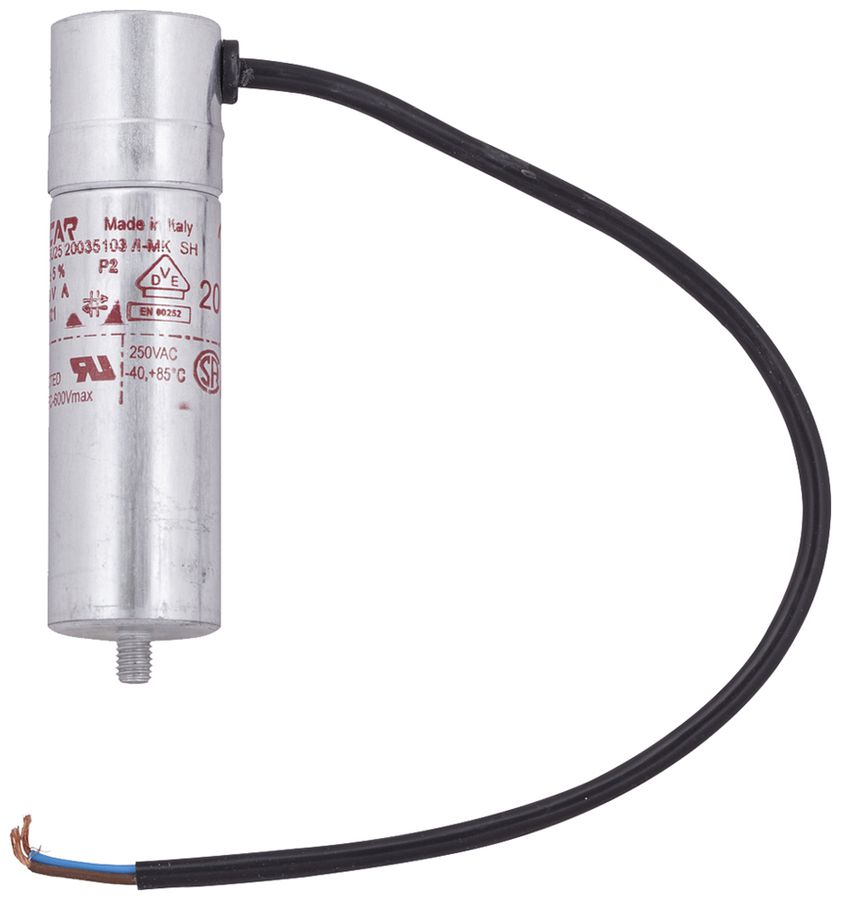 Condensatore ICAR MLR25U2520035103/I-C 20µF 400V per avviamento Ø35×126mm