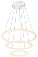 Lum.suspendu LED SLV ONE FLAT triple 58W 3500lm 927/930 DALI direct Ø800 blanc