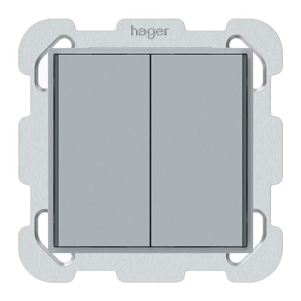 Poussoir KNX ENC KAL 2×touches 4×points actionnables LED gris