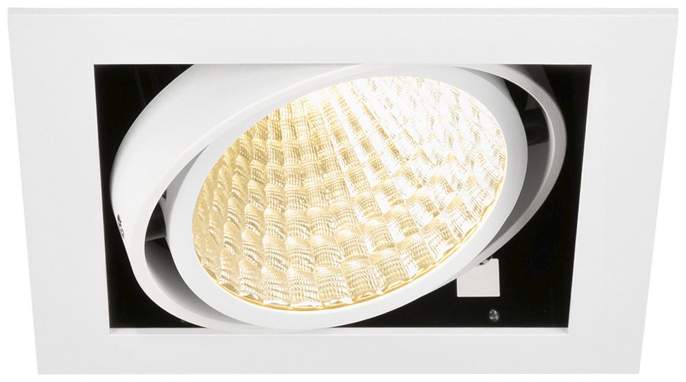 Downlight LED SLV KADUX 27W 3050lm 930 30° DALI 195×195mm blanc