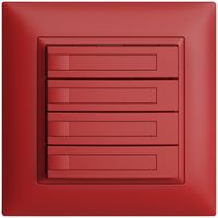 Poussoir ENC KNX 4× EDIZIOdue berry RGB sans LED avec insert papier