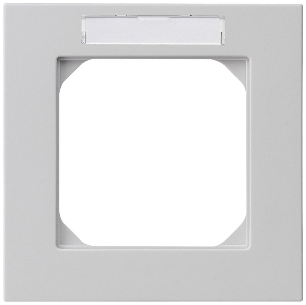 UP-Abdeckrahmen kallysto.pro 1×1 hellgrau 94×94mm mit Beschriftungsrahmen