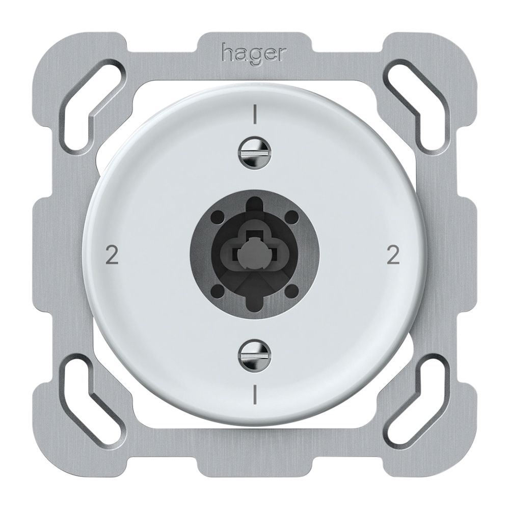 Interrupteur à clé ENC origin commutateur 3/1L 16A 250V 1-2-1-2 77×77mm blanc