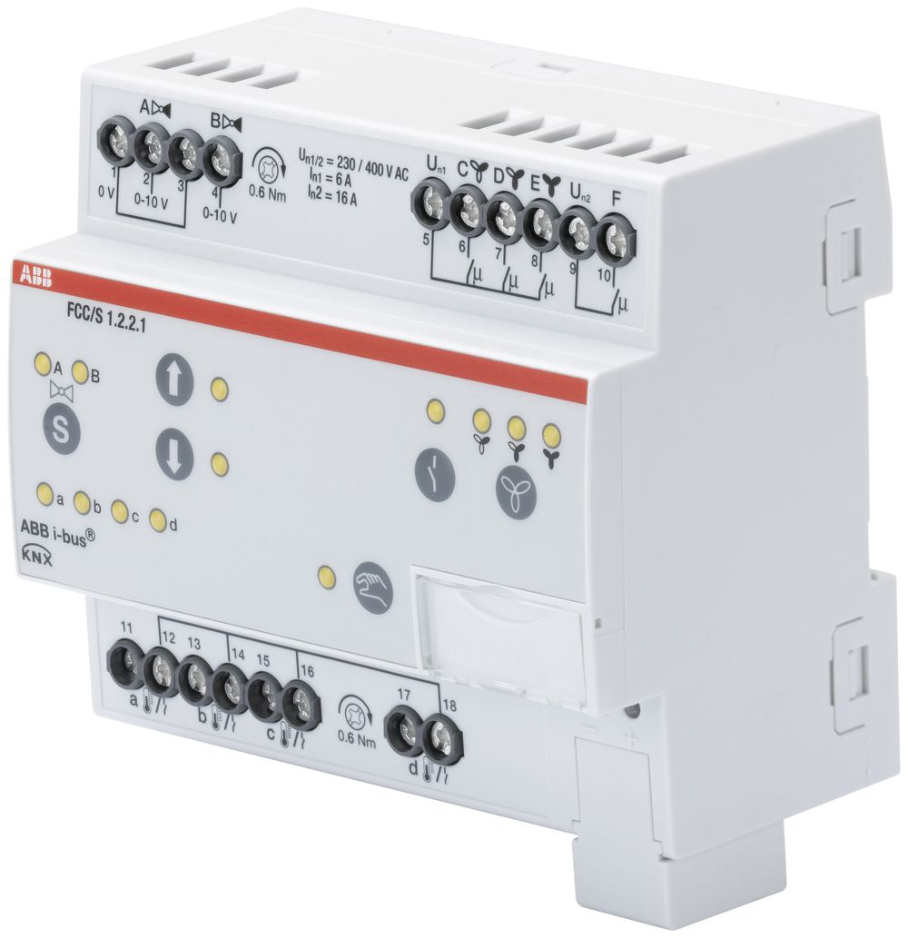 Controllore ventilconvettore AMD ABB FCC/S 1.2.2.1 KNX, 2/4 tubi, comandabile