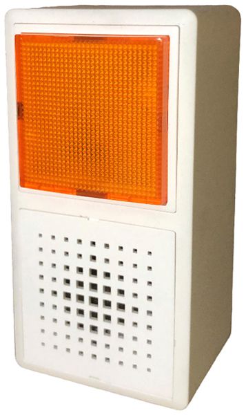 Lampe flash AP Hugentobler 316A 230V AC IP21 Xe 5J jaune sirène intermittente