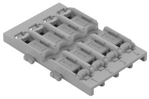 Adaptateur de fixation WAGO s.décharge d.traction 8×4mm² fixation à vis gris