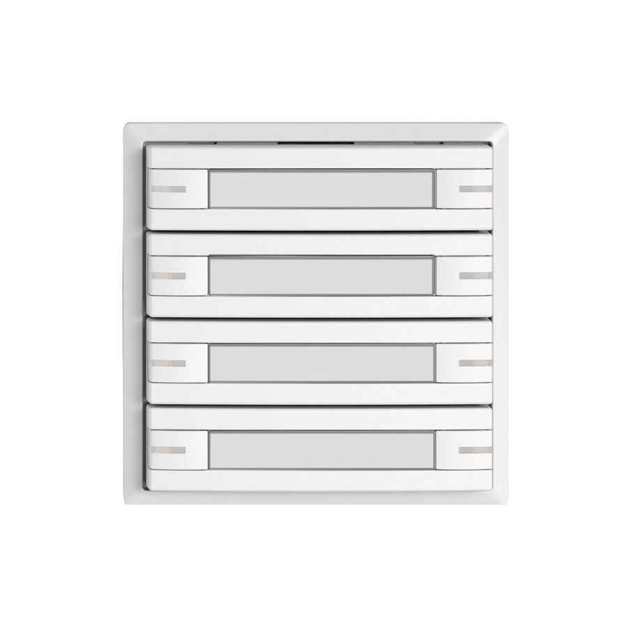 Pulsante KNX RGB EDIZIO.liv SNAPFIX® sensore temp.RGB-LED targ.8× com.1T bi