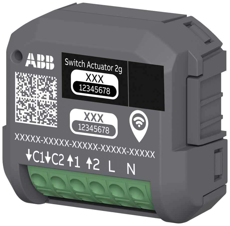 Actionneur-commutateur RF INC ABB free@home wireless 2 can 4.3A 207…253V 2×DI